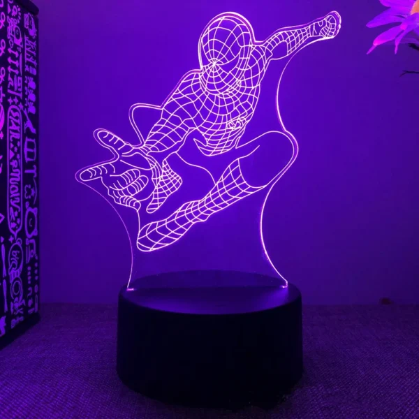 LUMINÁRIA HOMEM ARANHA 3D ACRILICO